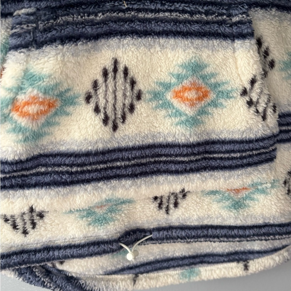 SO Womens Fleece Quarter Zip XS Western Print - Picture 2 of 8
